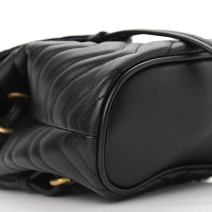 Gucci Calfskin Matelasse GG Marmont Flap Backpack Black 9 of 11
