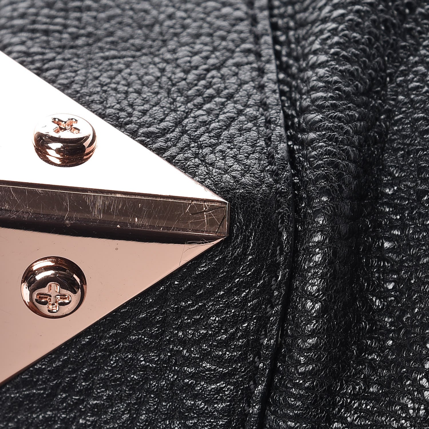Alexander Wang Pebbled Calfskin Large Emile Black Rose Gold Hardware 12 of 15