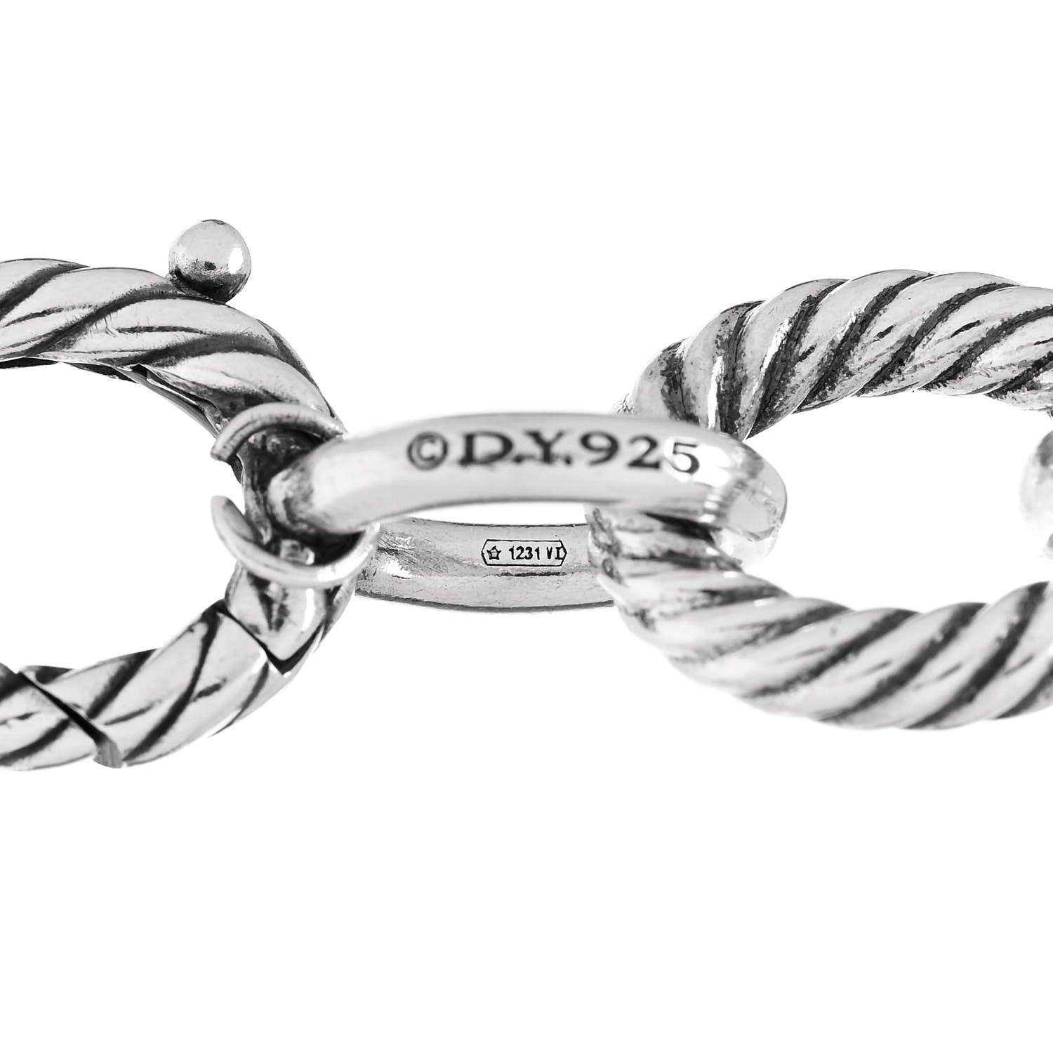 David Yurman Sterling Silver 13mm Large Oval Link Bracelet 4 of 5