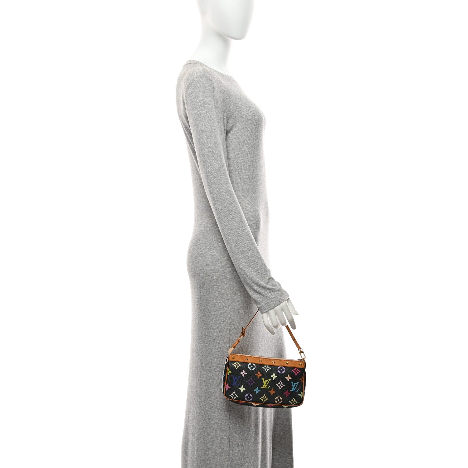 Louis Vuitton Monogram Multicolor Pochette Accessories Black 2 of 12