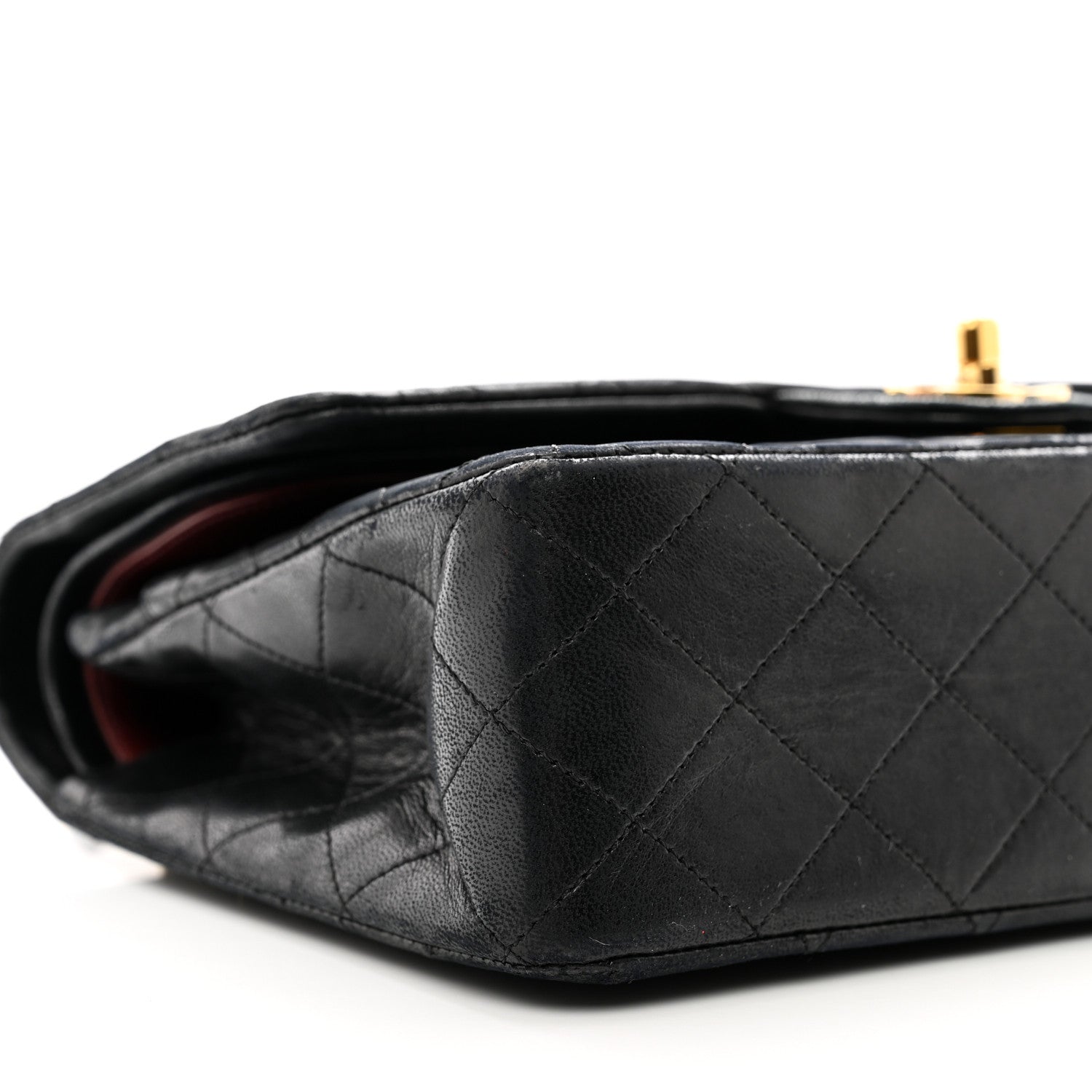 Chanel Lambskin Quilted Medium Double Flap Black 9 of 15