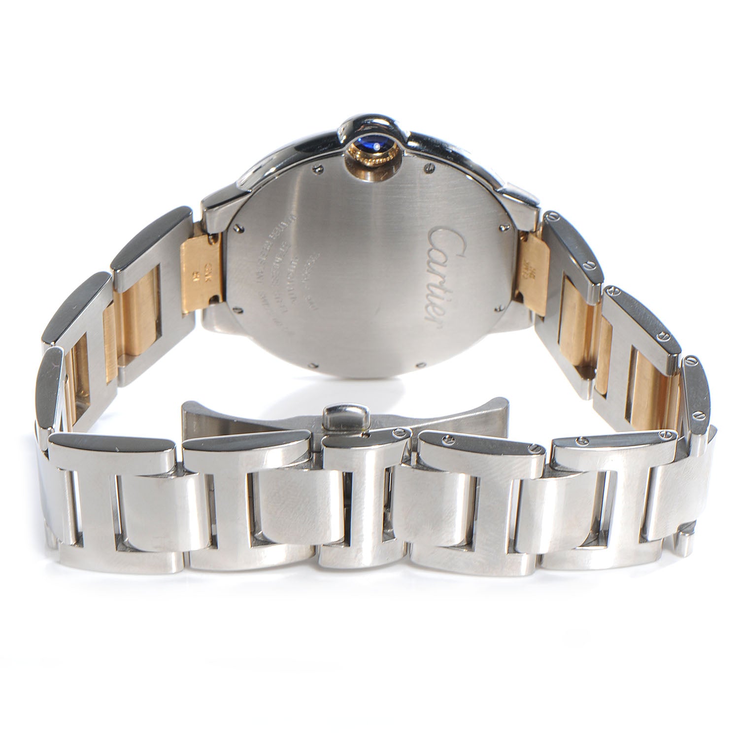 Cartier Stainless Steel 18K Yellow Gold 42mm Ballon Bleu De Automatic Watch 3 of 9