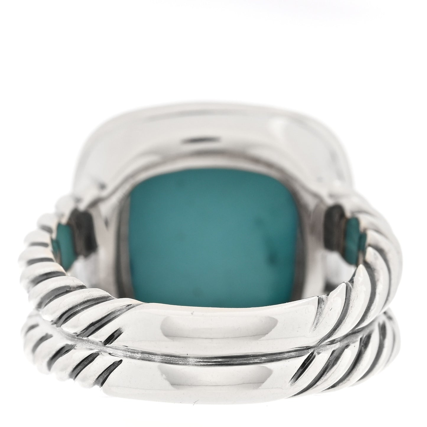 Sterling Silver Diamond Turquoise 11mm Albion Ring 52 6