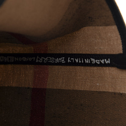 Burberry Coated Canvas Mega Check Medium Doodle Tote Black 8 of 9