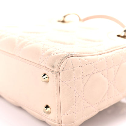 Christian Dior Lambskin Cannage Mini Lady Dior Rose Poudre 11 of 19