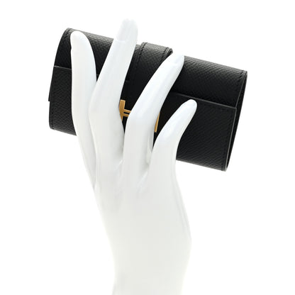 Hermes Epsom Bearn Multicles 4 Key Holder Black 2 of 6