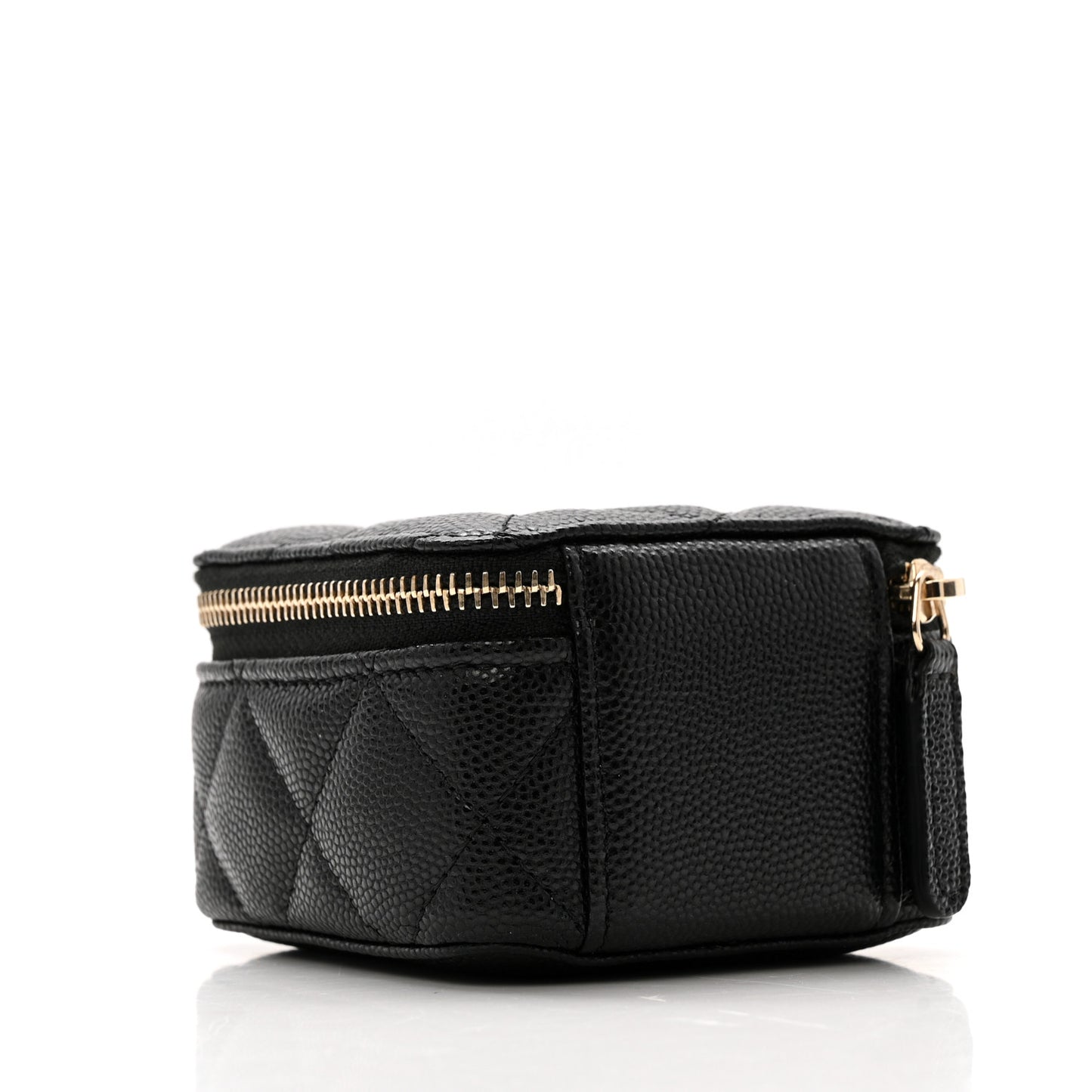 Caviar Quilted Jewelry Travel Case Black