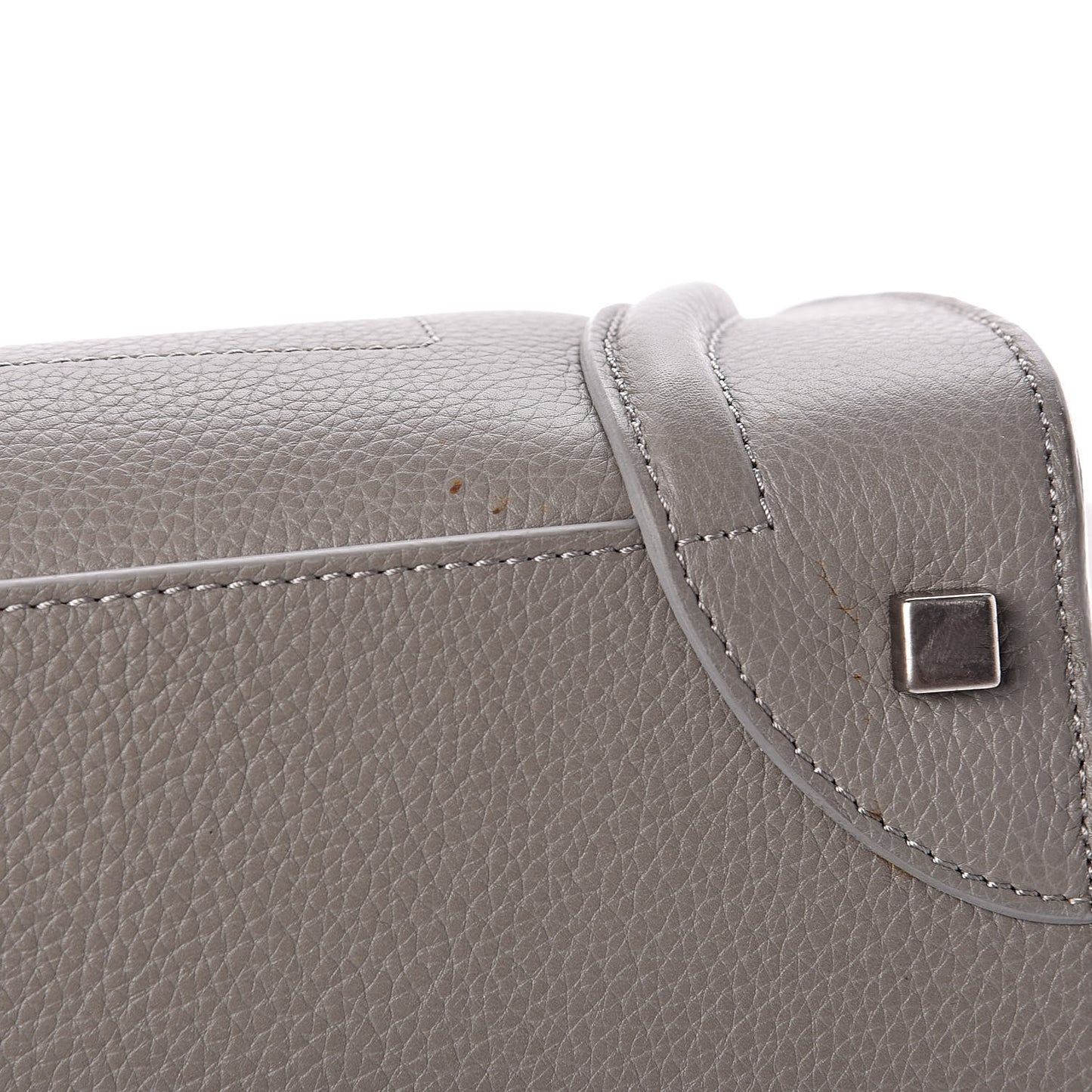 Drummed Calfskin Mini Luggage Souris