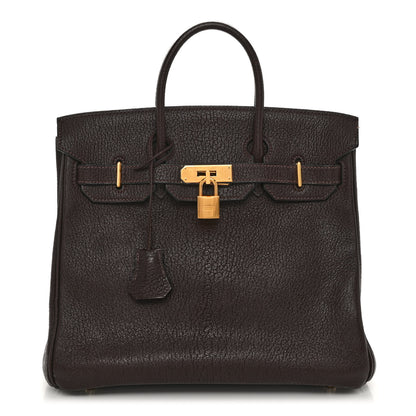 Hermes Chevre De Coromandel HAC Birkin 28 Chocolate 1 of 13