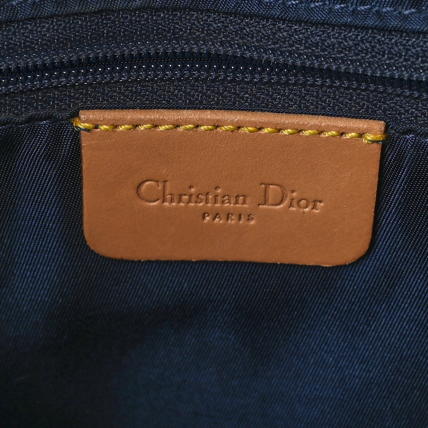 Christian Dior Denim Calfskin Saddle Bag Blue 6 of 10