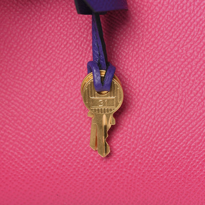 Hermes Epsom Horseshoe Birkin 30 Blue Encre Ultraviolet Rose Tyrien 27 of 35
