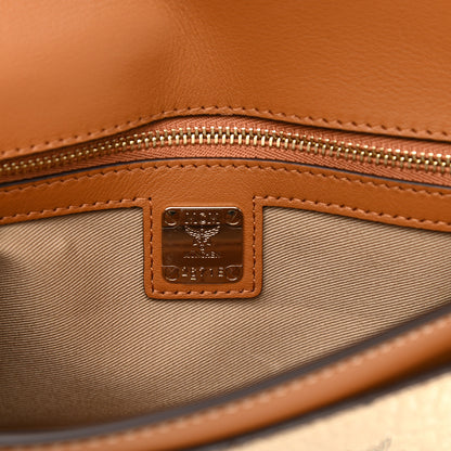 MCM Metallic Visetos Medium Millie Crossbody Bag Berlin Gold 6 of 9