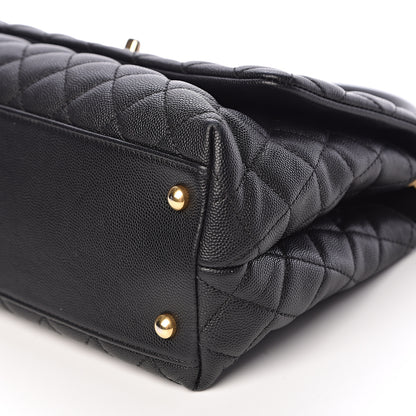 Chanel Caviar Quilted Small Coco Handle Flap Black 7 of 12