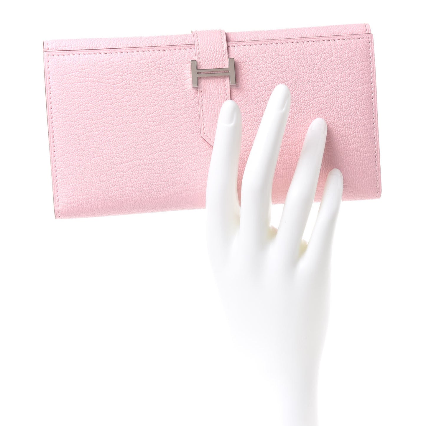 Chevre Mysore Tri-Fold Bearn Wallet Rose Sakura