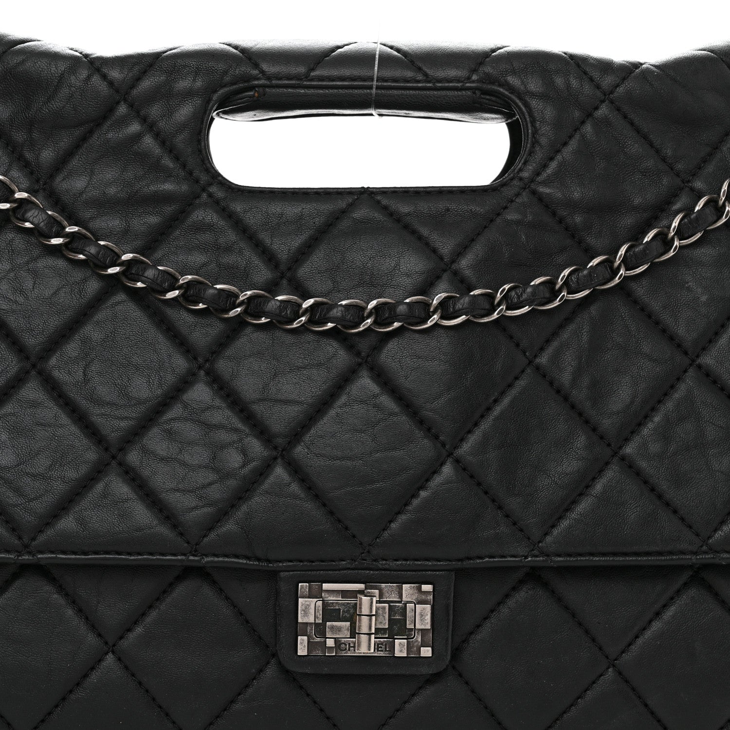Chanel Washed Lambskin Maxi Take Away Flap Bag Black 8 of 16