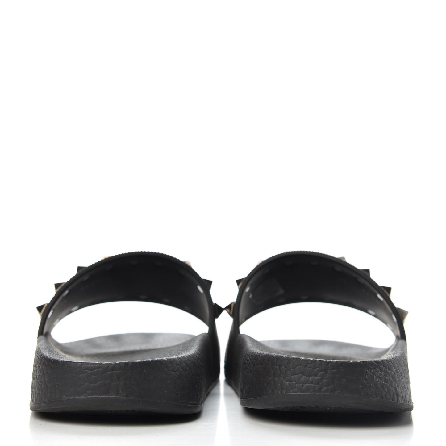 Rubber Rockstud Slide Sandals 36 Black