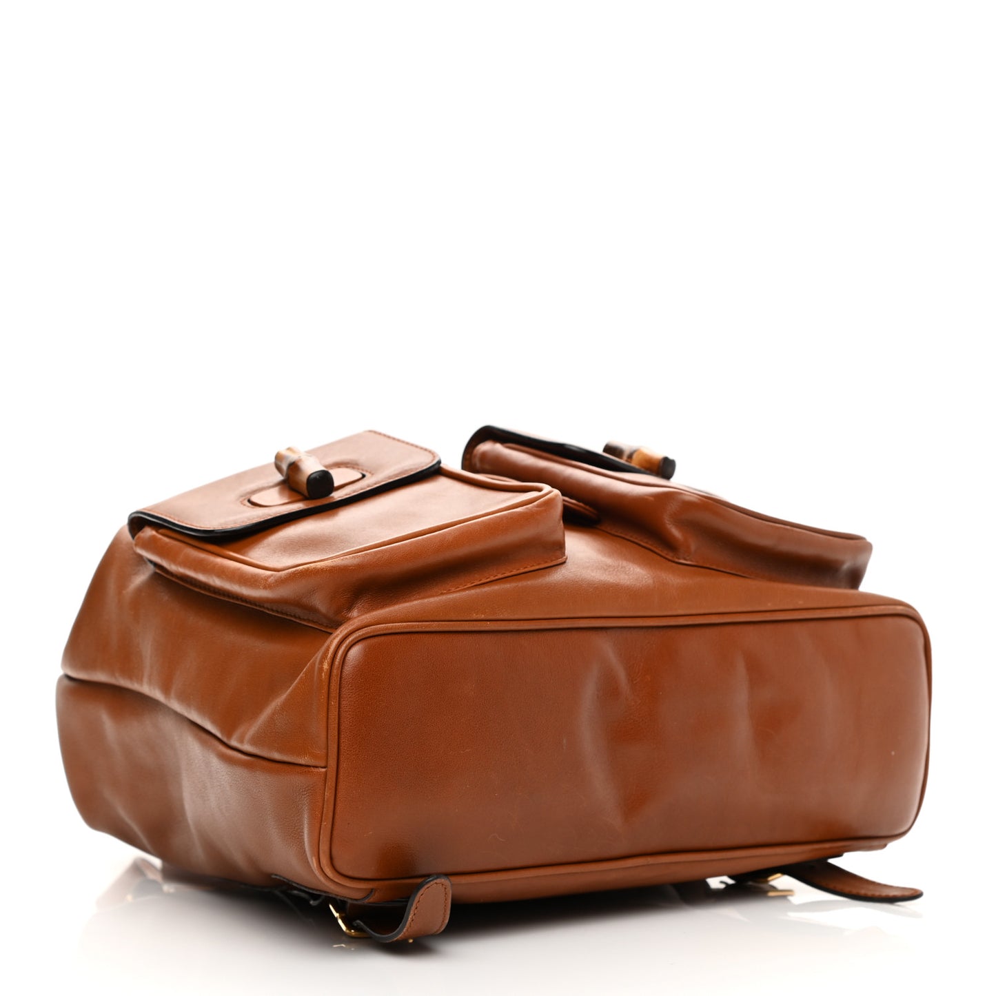 Calfskin Bamboo Backpack Brown