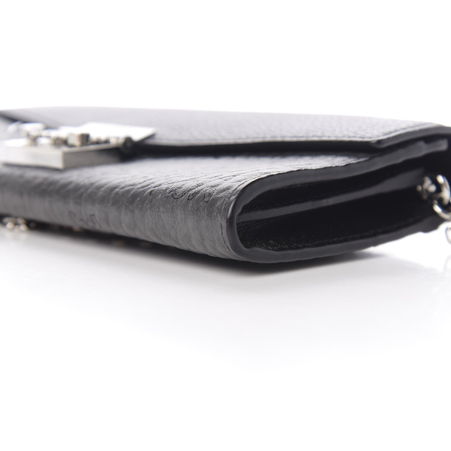 MCM Visetos Calfskin Large Patricia Wallet On Chain Black 8 of 9