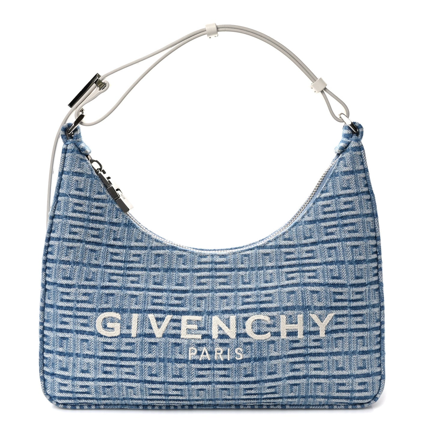 Denim 4G Logo Small Moon Cut Out Shoulder Bag Light Blue
