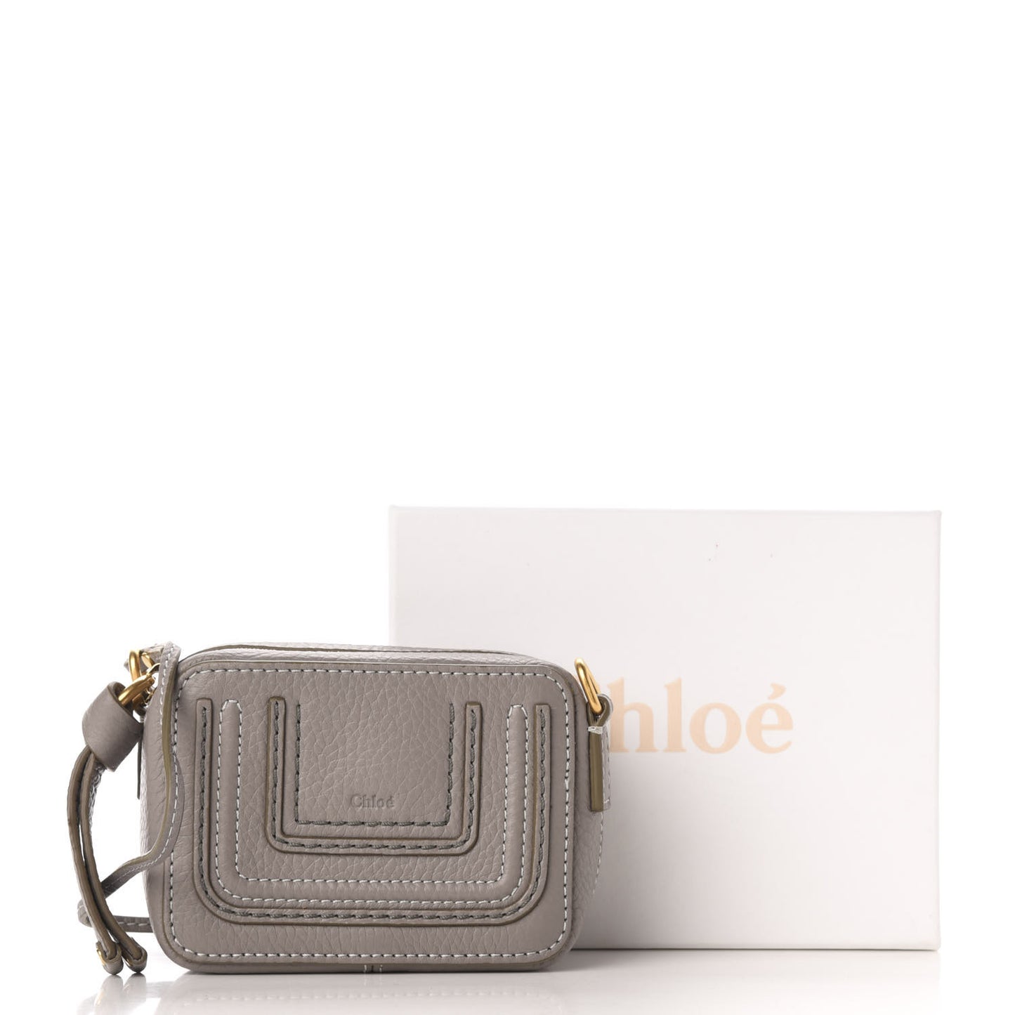 Calfskin Mini Marcie Crossbody Bag Cashmere Grey