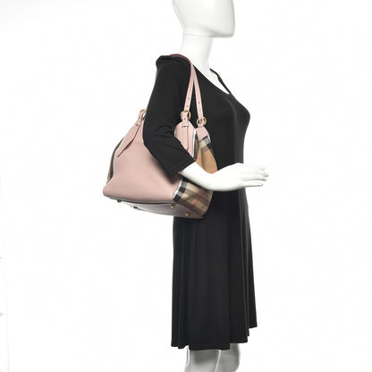 Burberry Grainy Calfskin House Check Small Canterbury Tote Pale Orchid 2 of 9