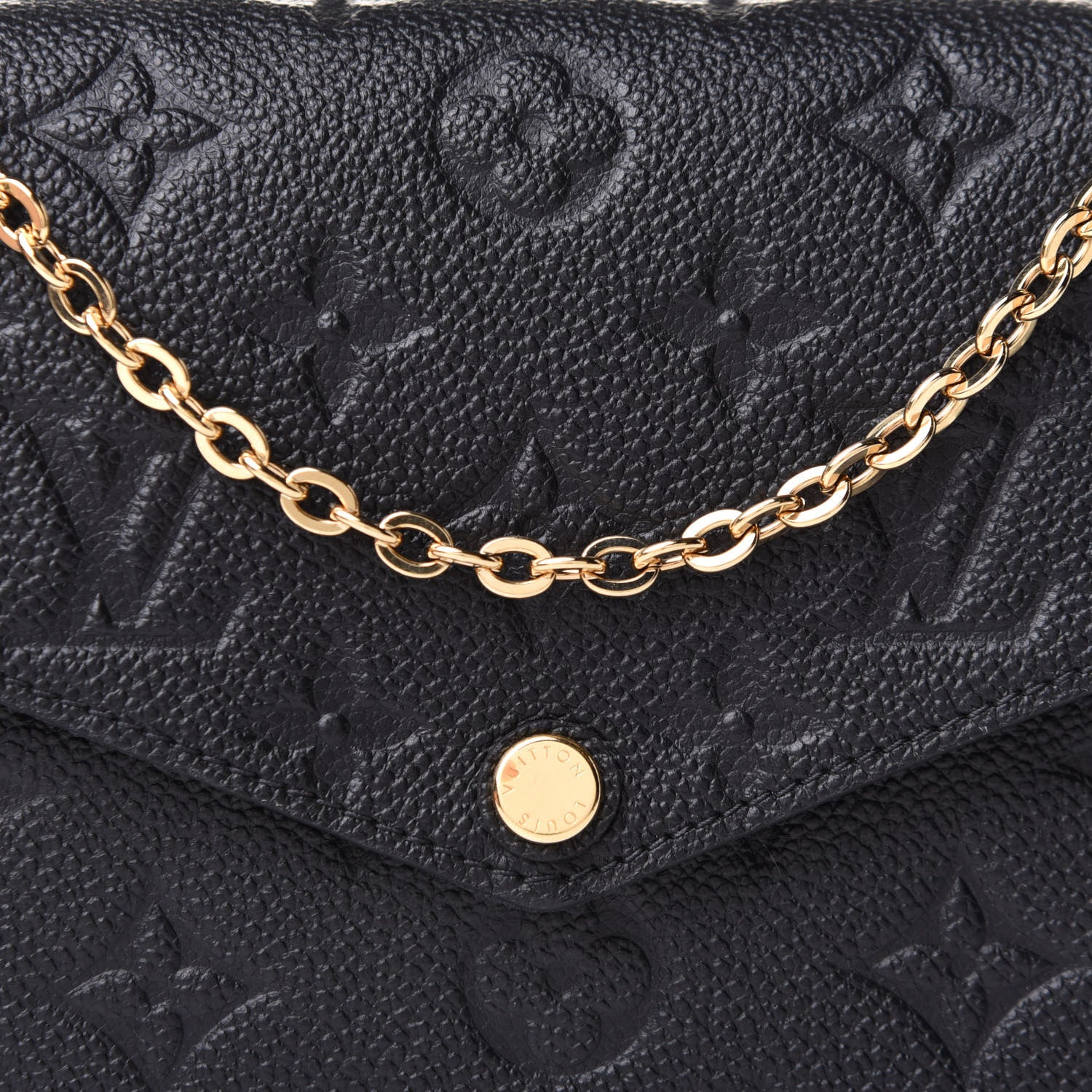 Louis Vuitton Empreinte Pochette Felicie Chain Wallet Black 8 of 14