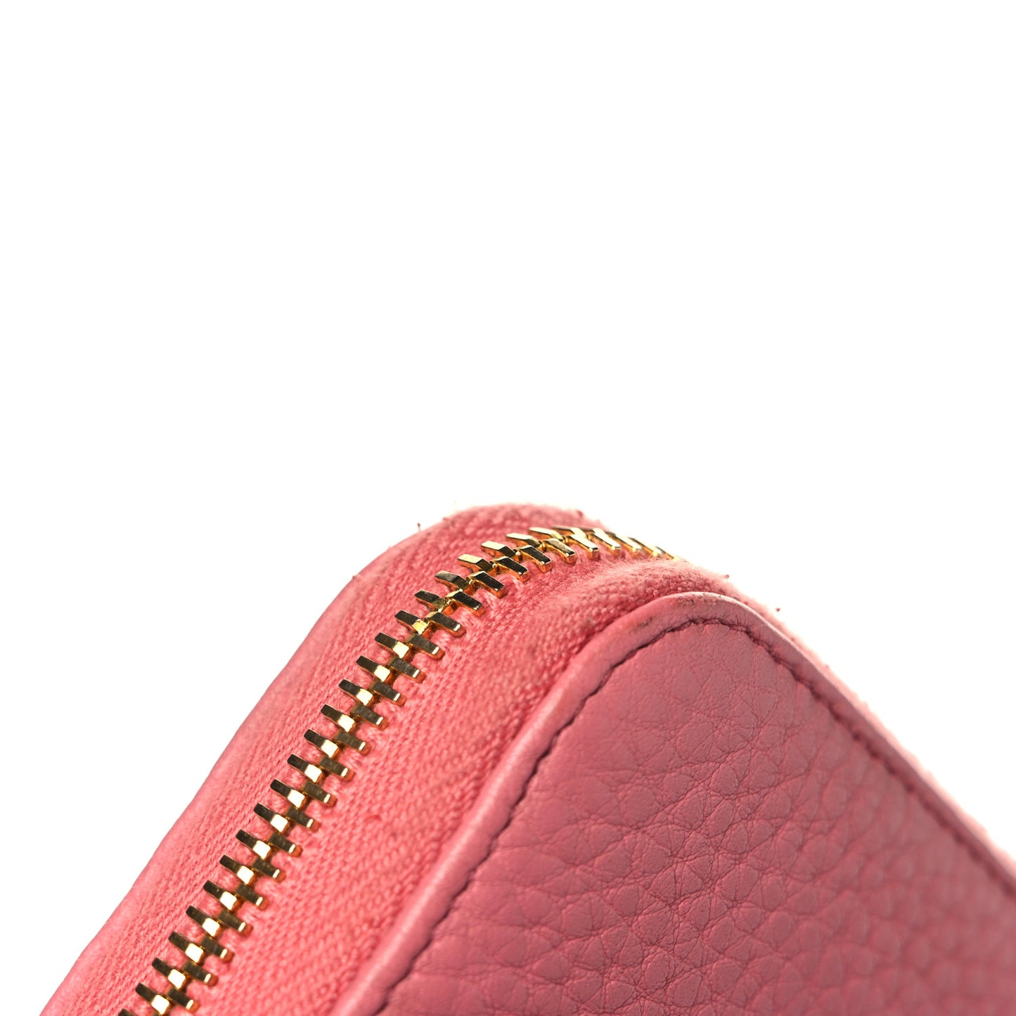 Vitello Daino Zip Around Wallet Begonia