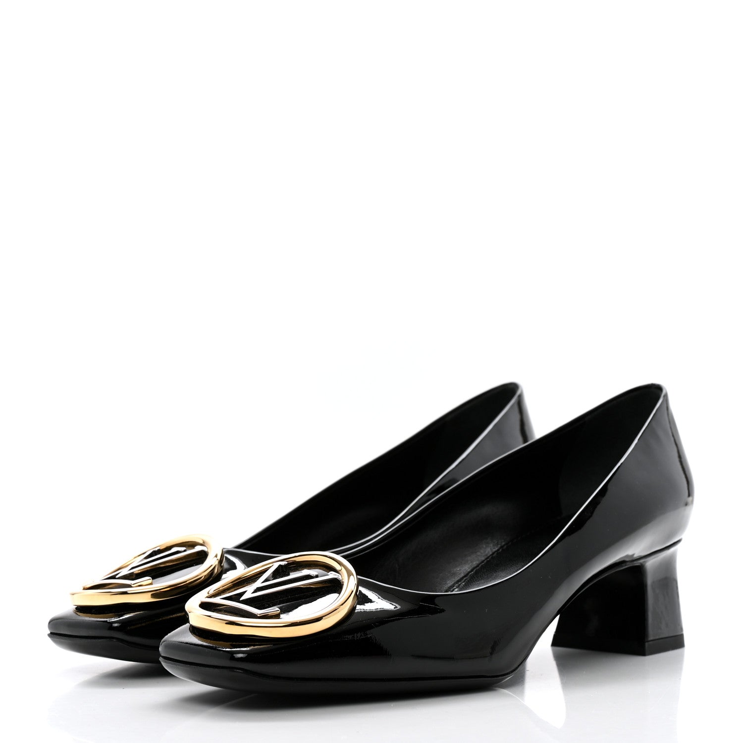 Louis Vuitton Patent Calfskin Madeleine Pumps 38 Black 4 of 9