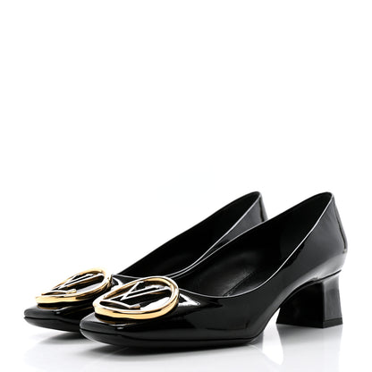 Louis Vuitton Patent Calfskin Madeleine Pumps 38 Black 4 of 9