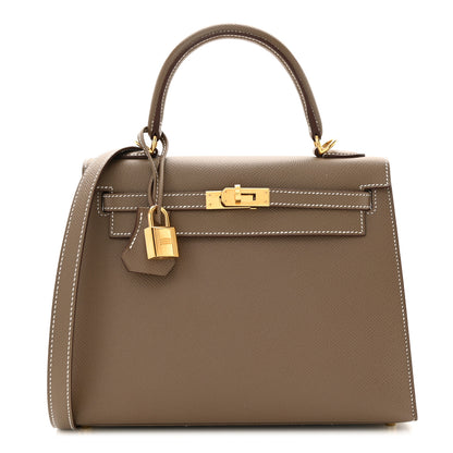 Hermes Epsom Kelly Sellier 25 Etoupe 1 of 11