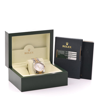 Rolex Stainless Steel 18K Yellow Gold 36mm Oyster Perpetual Datejust Watch Silver 116233 9 of 9