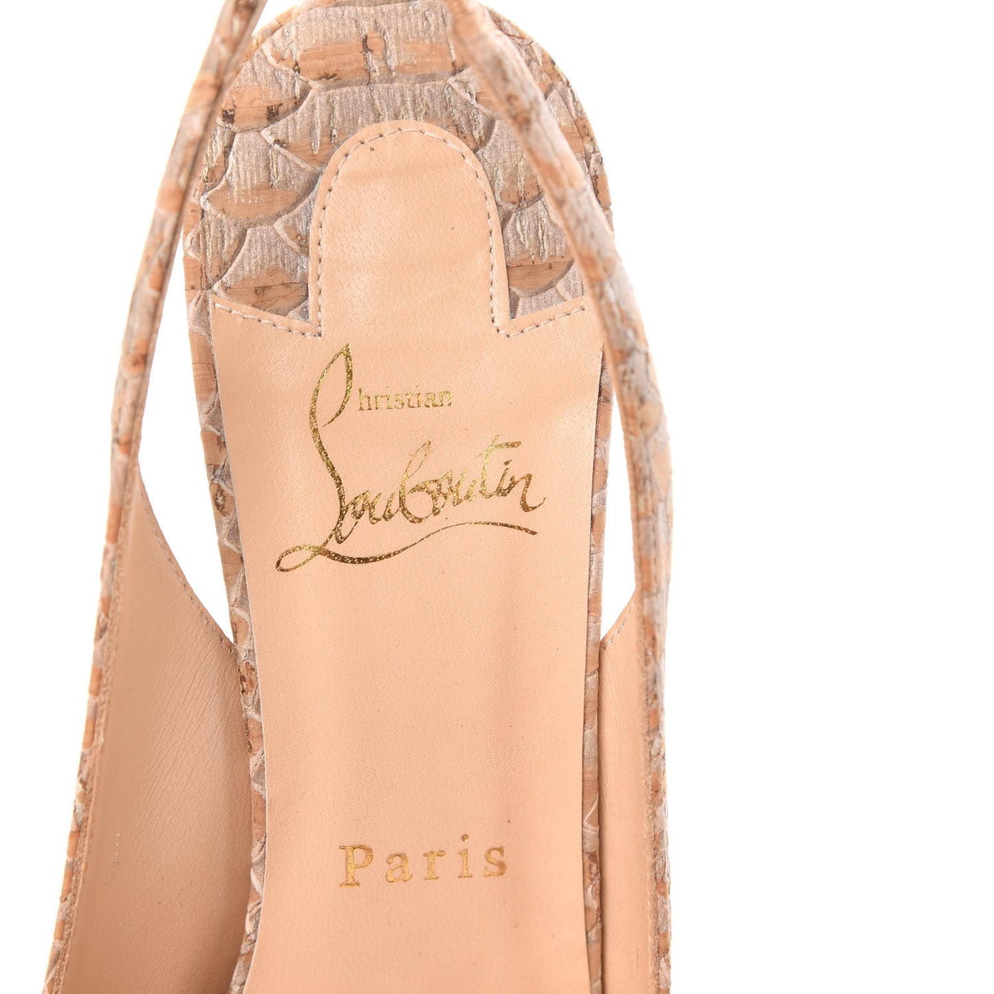 Python Embossed Private Number 120 Pumps 37.5 Beige