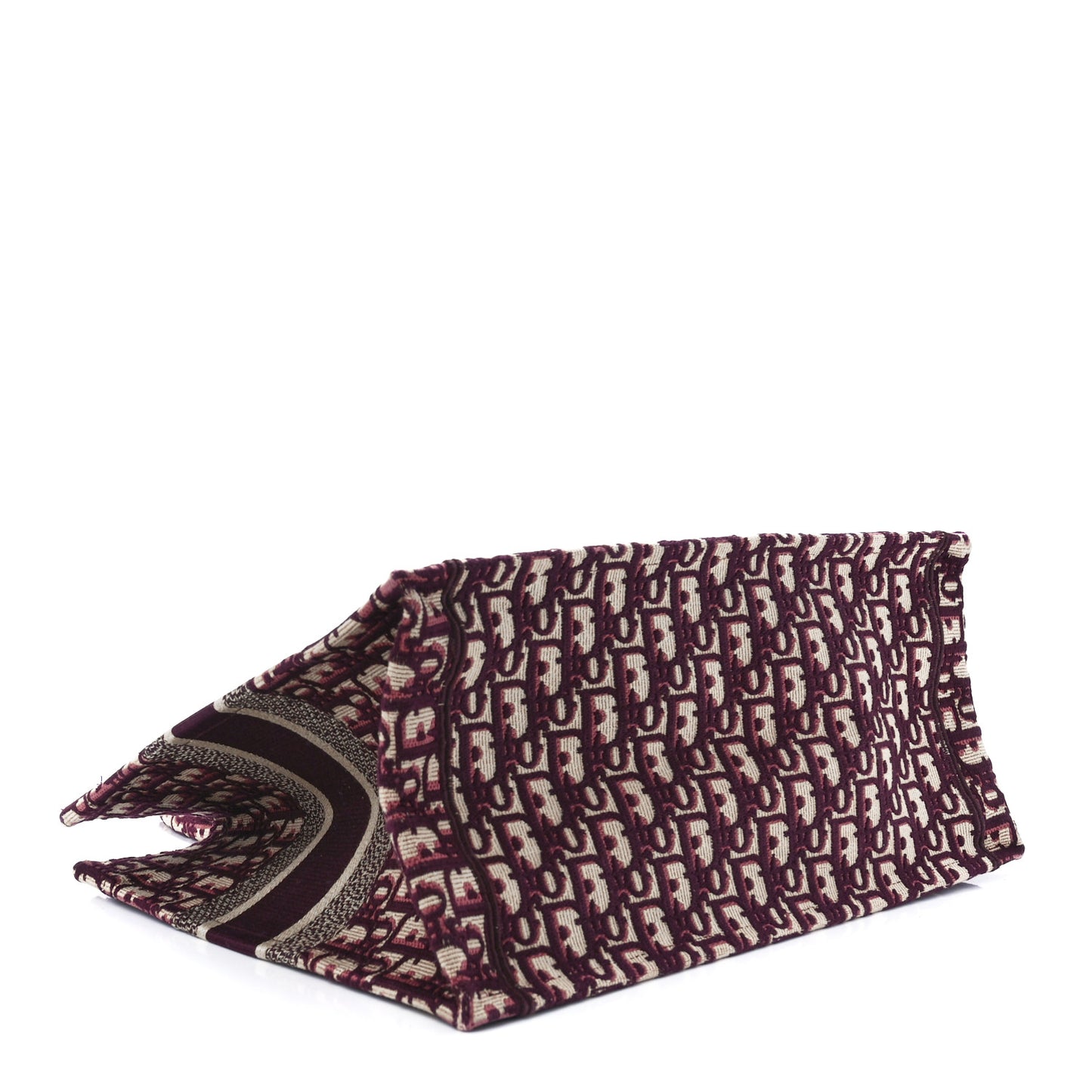 Oblique Medium Book Tote Burgundy Multicolor