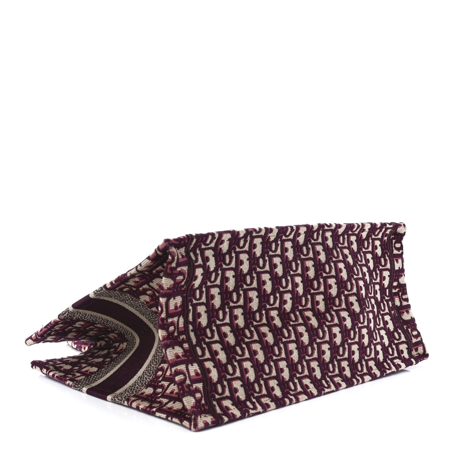 Christian Dior Oblique Medium Book Tote Burgundy Multicolor 4 of 11