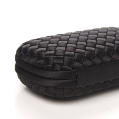 Bottega Veneta Satin Intreccio Impero Knot Clutch Black 7 of 8