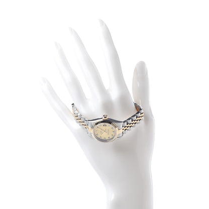 Rolex Stainless Steel 18K Yellow Gold Diamond 26mm Oyster Perpetual Datejust Watch Champagne 79173 2 of 6