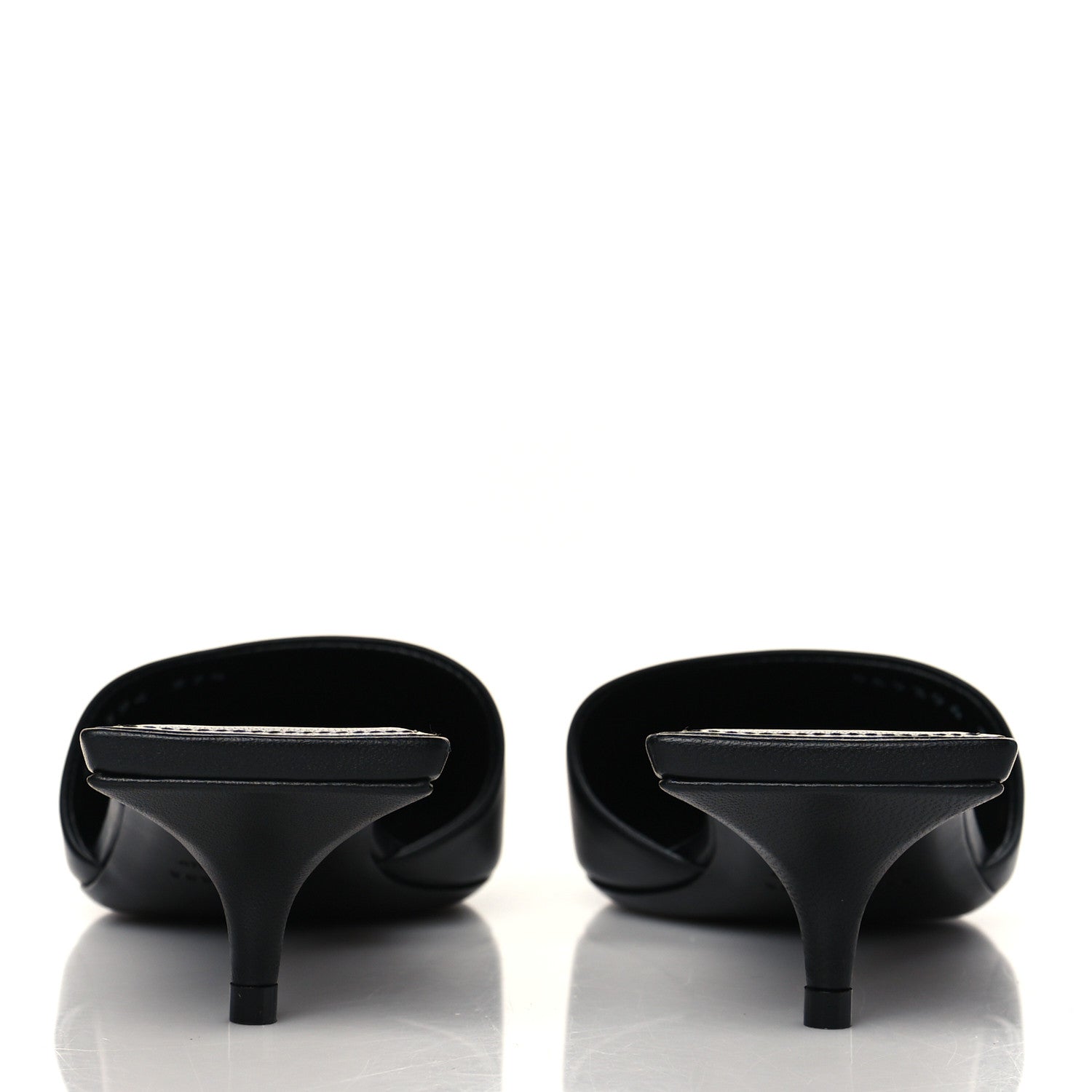 Balenciaga Soft Nappa BB Square Knife Pointed Toe 40mm Mules 38 Black 5 of 10
