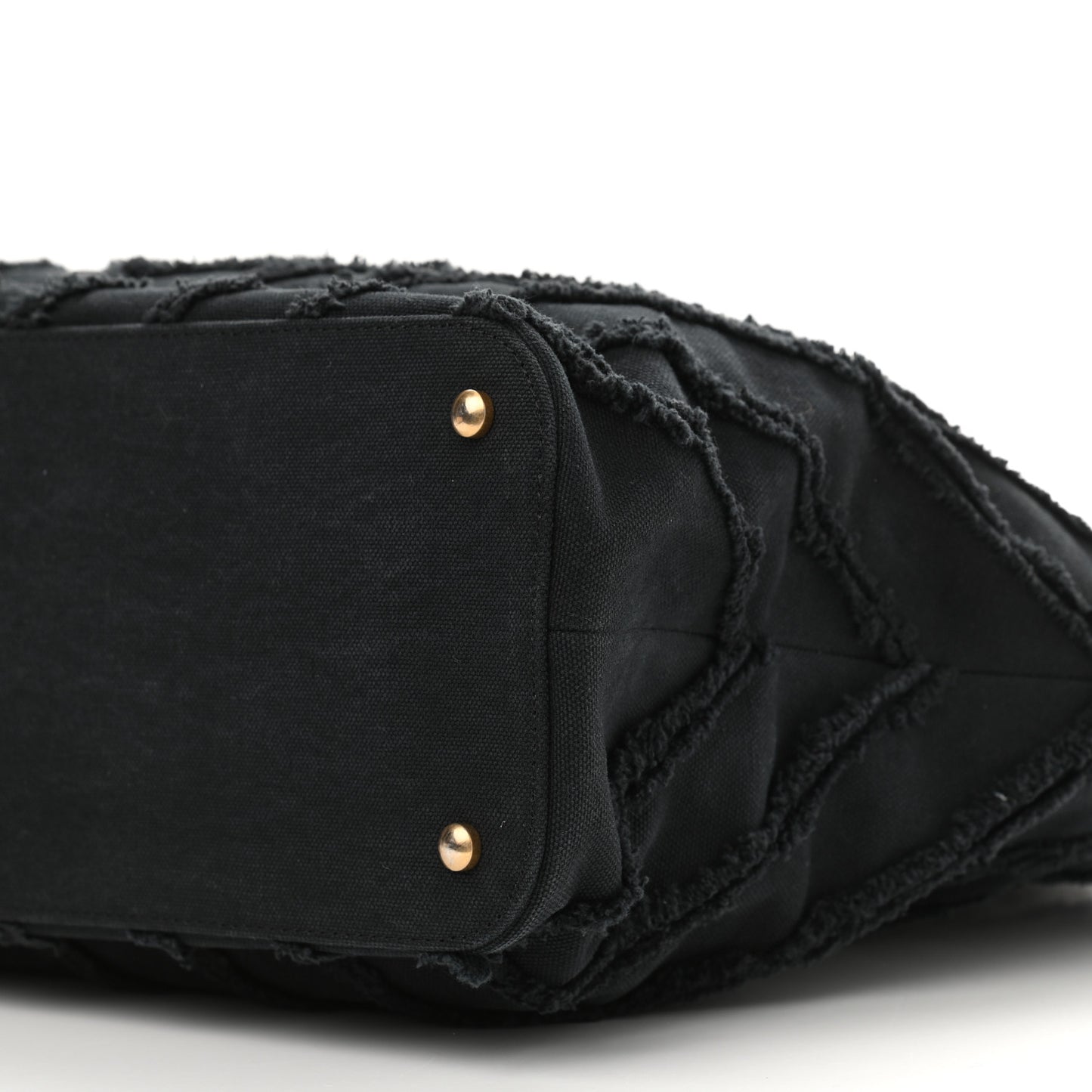 Canvas Chevron Cuba Patchwork Shopper Tote Black