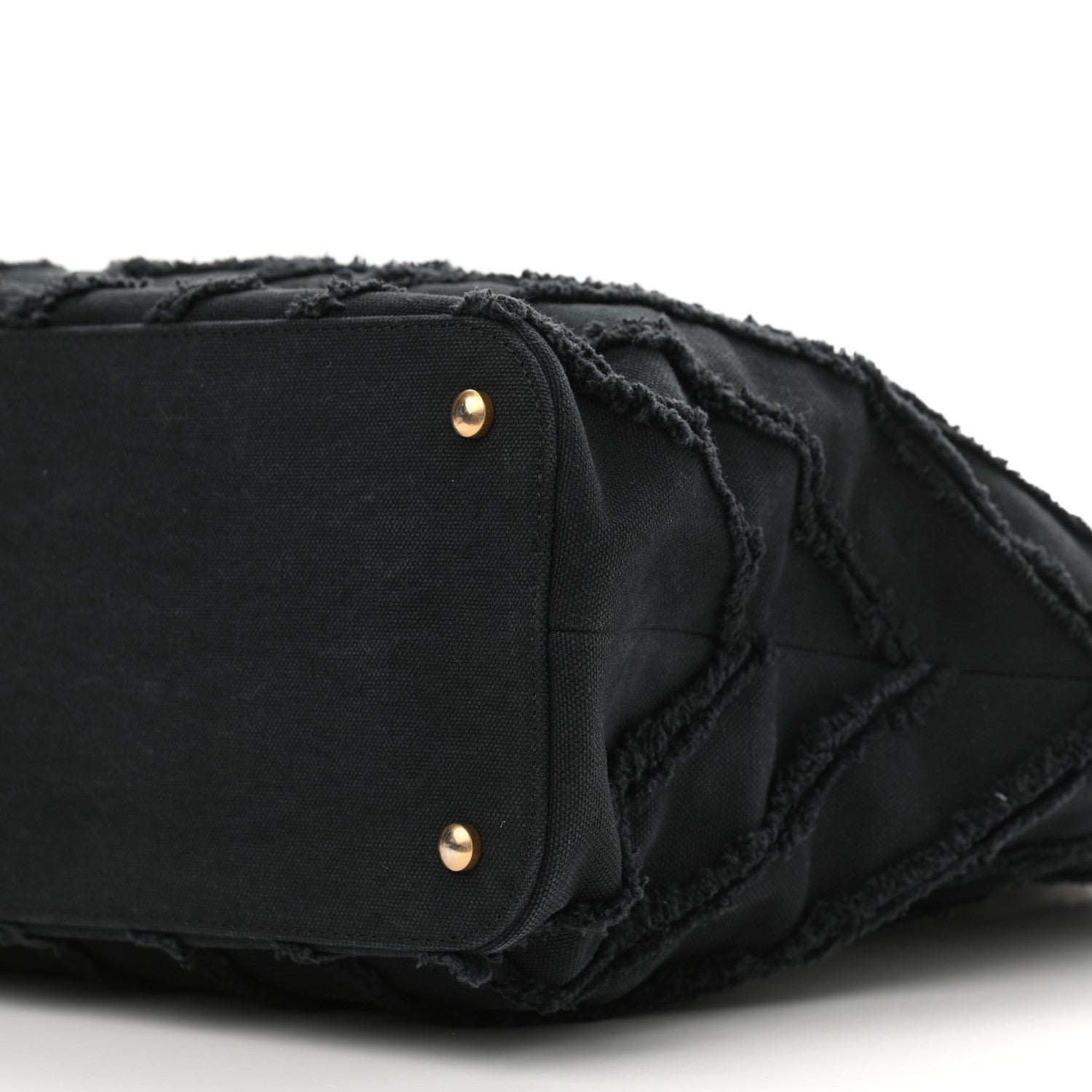 Chanel Canvas Chevron Cuba Patchwork Shopper Tote Black 10 of 10