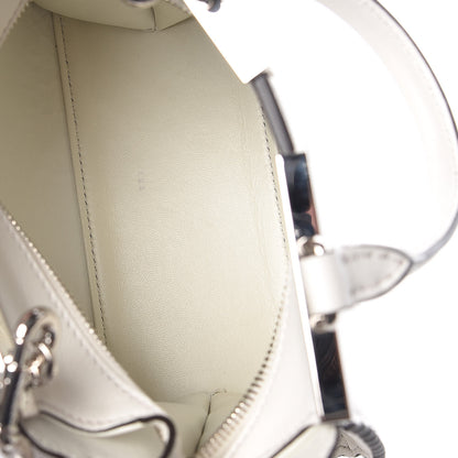 Fendi Vitello Dolce Scalloped Studded Mini 3Jours Tote White Ice Nuvola 5 of 9
