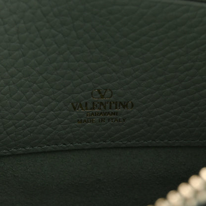 Valentino Garavani Grainy Calfskin Rockstud Crossbody Bag Water Green 6 of 11