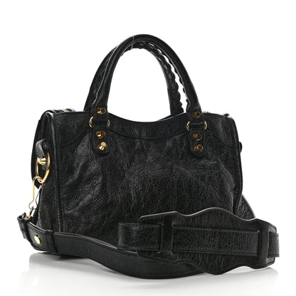 Balenciaga Agneau Classic Gold Hardware Mini City Black 2 of 7
