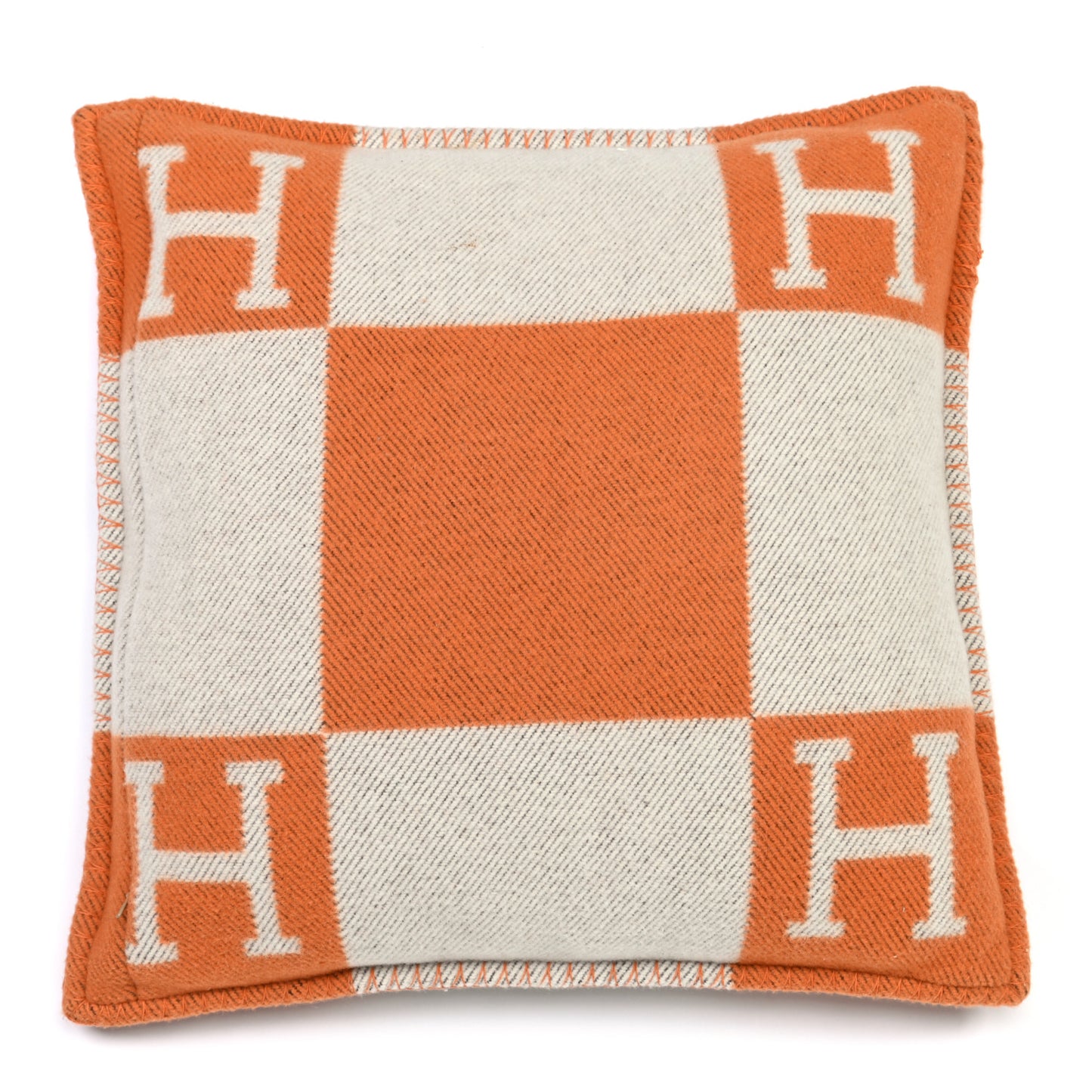 Wool Cashmere Avalon Pillow PM Ecru Potiron