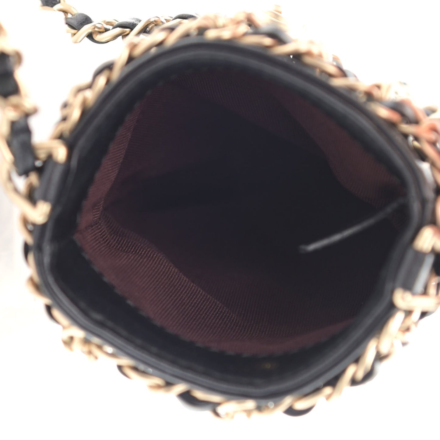 Lambskin Tech Me Out Clutch With Chain Black