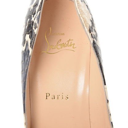 Christian Louboutin Ayers Watersnake Madame Menodo 100 Pumps 39 Black Gold 7 of 8