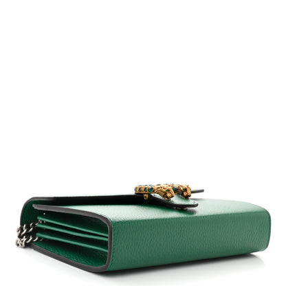 Gucci Calfskin Mini Dionysus Chain Wallet Emerald 4 of 14