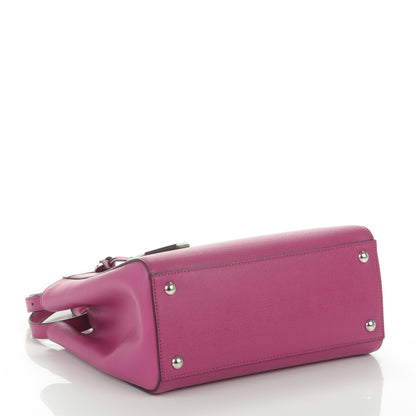 Fendi Vitello Elite Petite 2Jours Tote Magenta 4 of 6
