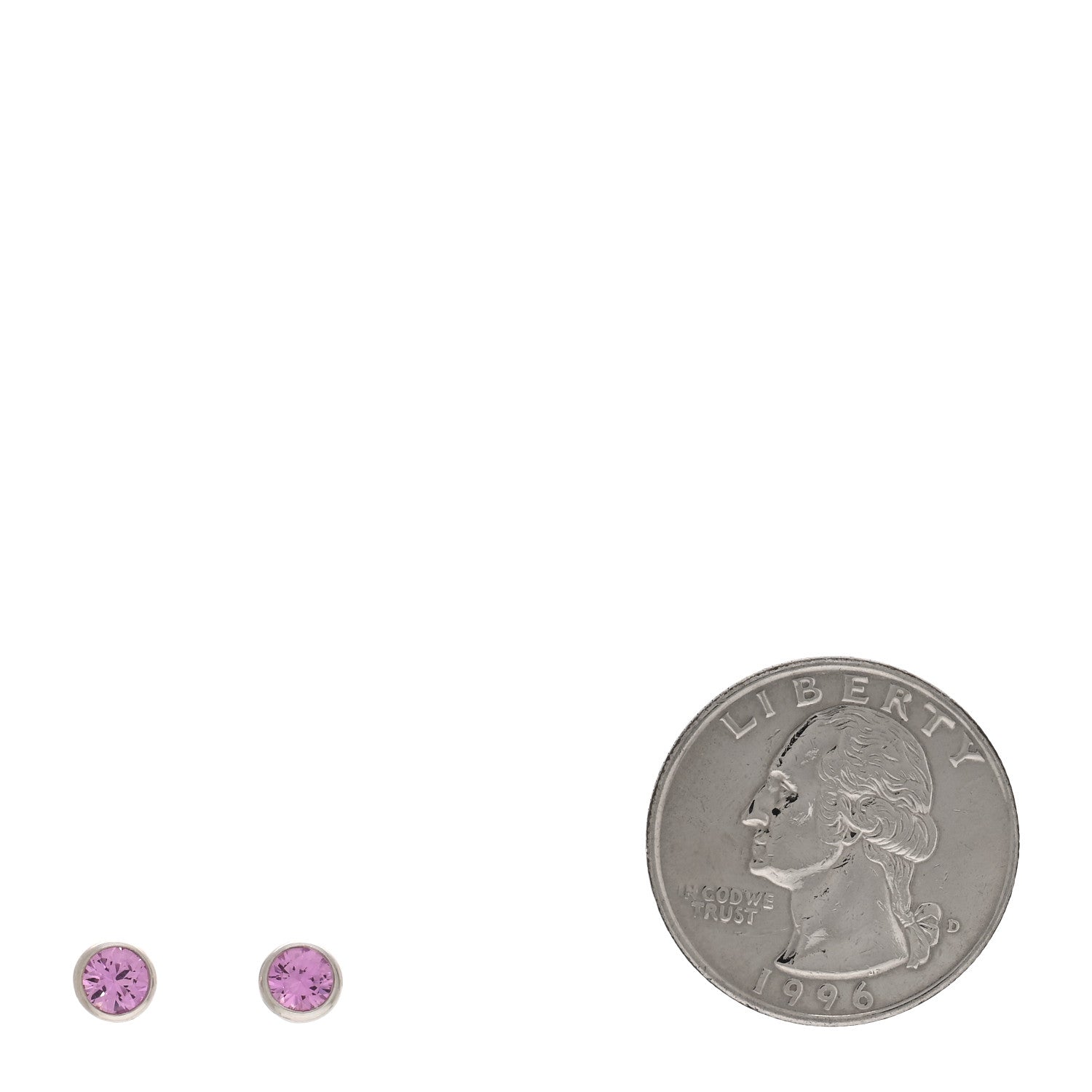 Tiffany Sterling Silver Pink Sapphire Elsa Peretti Color By The Yard Earrings 2 of 4
