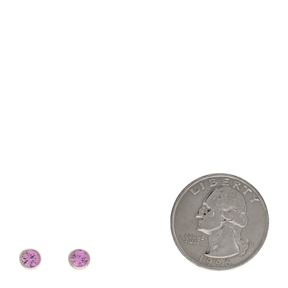 Tiffany Sterling Silver Pink Sapphire Elsa Peretti Color By The Yard Earrings 2 of 4