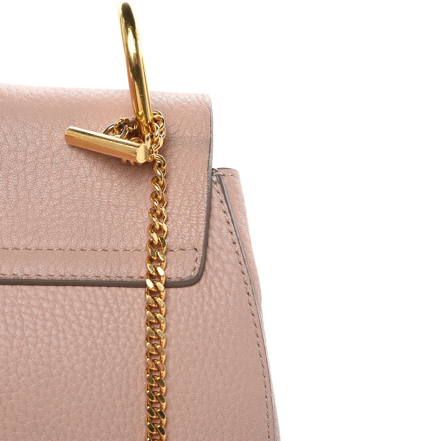 Grained Lambskin Drew Shoulder Bag Cement Pink
